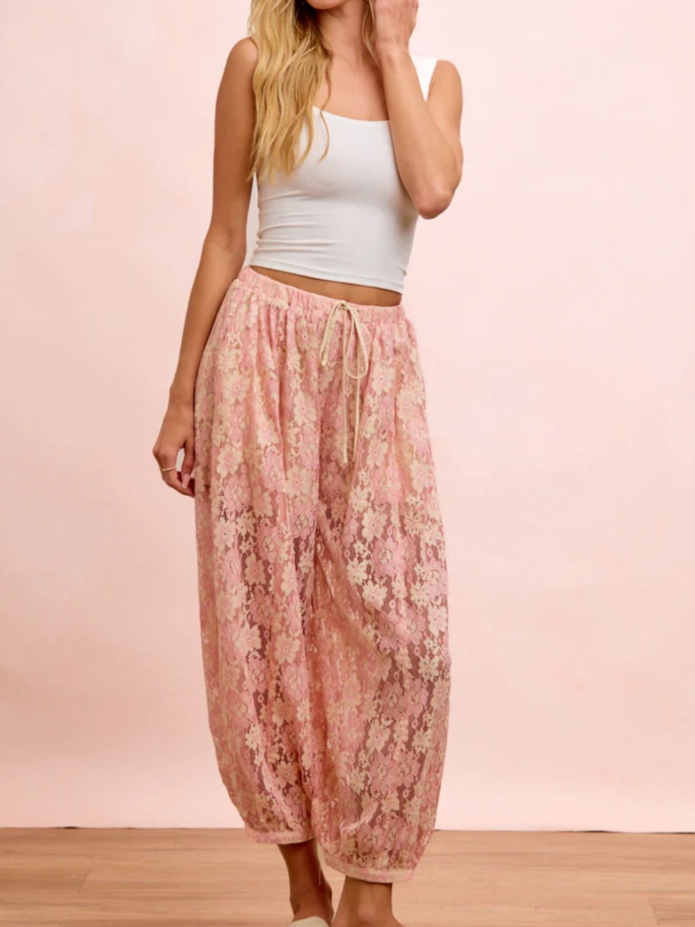 💕Bibi Lace Drawstring Balloon Pants - Picture 5 of 12